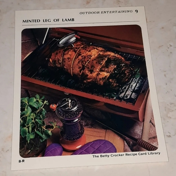 The Betty Crocker Recipe Card Library REPLACEMENT CARD OUTDOOR ENTERTAINING 1971 - Picture 1 of 1